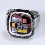 Handmade Fused Mosaic Glass Ring