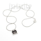 High Fashion Style Matyo Design Black Plexiglas and Sterling Silver Necklace
