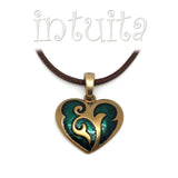 Heart Shape Handmade Necklace with Bronze Lace