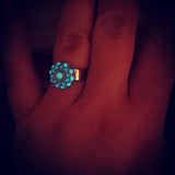 Small, Glow-in-the-dark, Baby Blue Ring