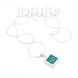 High Fashion Style Sterling Silver And Turquoise Plexi Necklace
