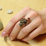Fantasy Style Copper & Brass Cornucopia Ring Forged by Hand, Size 53 (US 6 1/2)