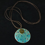 Fantasy Design Handmade Large Round Enamel Necklace