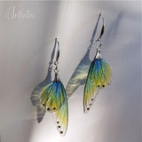 Handmade Petal Shaped Fairy Butterfly Wing Earrings
