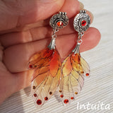 Handmade Tropical Butterfly Wing Earrings