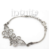 Art Nouveau Design Handmade Sterling Silver Earrings, Pendant, Bracelet, Rings