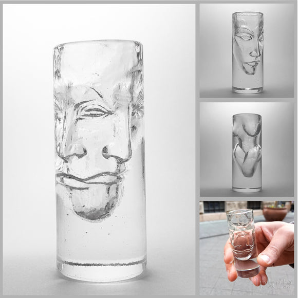 Handmade Shotglasses with Faces Inside