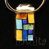 Handmade Long Fused Glass Necklace