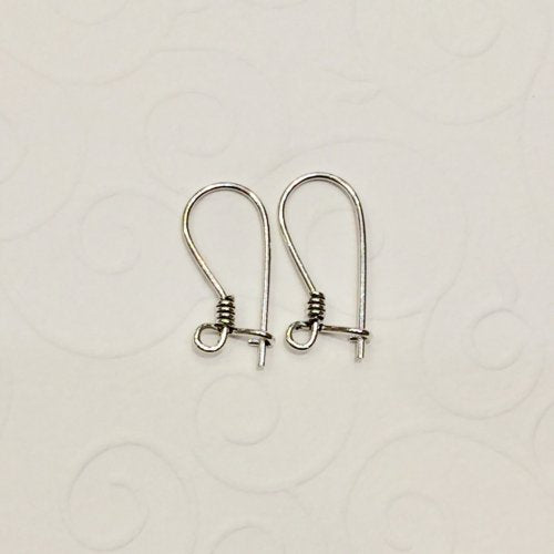 Sterling Silver Earring Kidney Ear Hook