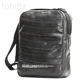 Retro Handmade Recycled Bicycle Tire Shoulder Bag With Grey Edges
