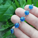 Dainty Royal Blue Color Glow-in-the-dark Dot Painted Bracelet