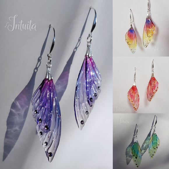 Handmade Petal Shaped Fairy Butterfly Wing Earrings – Intuita Shop