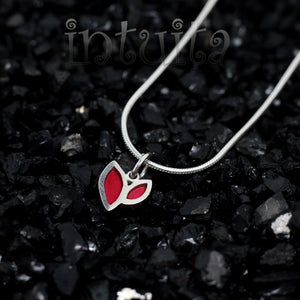 High Fashion Style Colorful Leaf Design Sterling Silver Necklace
