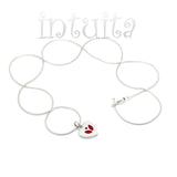 High Fashion Minimalist Style Small Heart Shape Sterling Silver Necklace