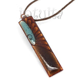 Handmade Long Enamel Necklace With Authentic Motif