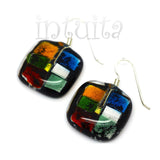 Handmade Mosaic Fused Glass Earrings