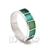 Minimalist Style Handmade Enamel and Sterling Silver Ring