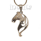 Filigree Lace Design Sterling Silver Horse Shape Pendant