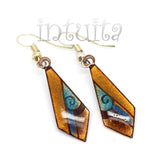 Handmade Kite Shape Colorful Enamel Dangle Earrings