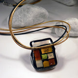 Handmade Small Fused Glass Necklace