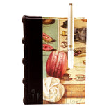 Handmade Leather-Bound Journal With Watercolor Print Cover