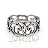 Filigree Lace Design Sterling Silver Art Nouveau Style Ring