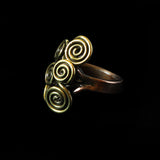 Fantasy Style Handmade Copper & Brass Cornucopia Ring