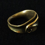Fantasy Style Handmade Studded Brass Band Ring Forged By Hand