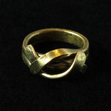 Fantasy Style Tendril Design Handmade Brass Ring