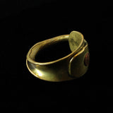 Fantasy Style Handmade Studded Brass Band Ring Forged By Hand