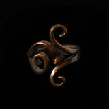 Fantasy Style Tendril Design Handmade Copper Ring Forged By Hand