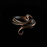 Handmade Brass Incased in Copper Ring with Tendrils