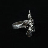 Fantasy Style Cornucopia Design Sterling Silver Ring, Size 55 (US 7 1/2)