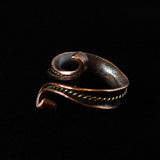 Brass Incased in Copper Ring with Tendrils, Size 50-54 (US 5 1/4 - 6 3/4)