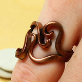 Fantasy Stlye Tendril Design Copper Ring Forged By Hand, Size 52 (US 6)