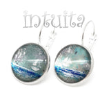 Handmade Sailing Themed Handpainted Glass Earrings, Necklaces, Ring
