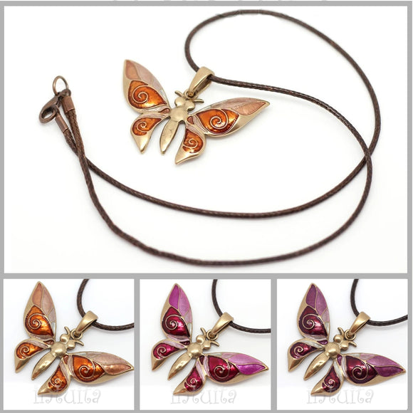 Filigree Fantasy Style Handmade Butterfly Shape Necklace