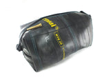 Size L Recycled and Upcycled Bicycle Inner Tube Tool Case With Blue Interior
