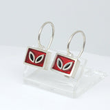 High Fashion Style Handmade Resin and Sterling Silver Dangles