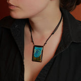 Handmade Enamel on Copper Statement Necklace