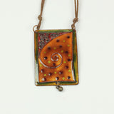 Handmade Enamel on Copper Statement Necklace