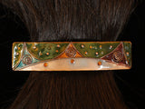 Handmade Enamel On Copper Hairgrip
