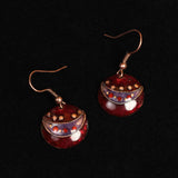 Handmade Small Dainty Enamel Earrings