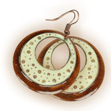 Handmade Large Round Enamel Hoop Earrings