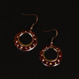 Handmade Round Enamel Hoop Earrings
