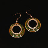 Handmade Round Enamel Hoop Earrings