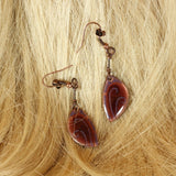 Handmade Enamel On Copper Earrings