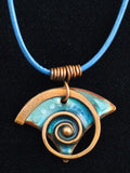 Handmade Faerie Enamel Necklace With Snail Pattern