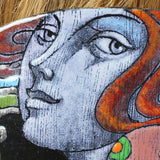 Enamel on Copper Hairgrip With Detailed Female Face Shape