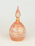 Handmade Peach Color, Stripy Perfume Bottle